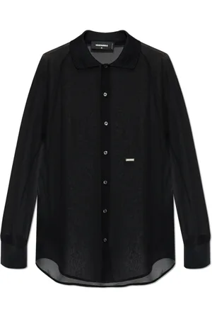 Dsquared2 Femme, Blouses et Chemises, Noir, Taille: 38 FR Chemise en soie