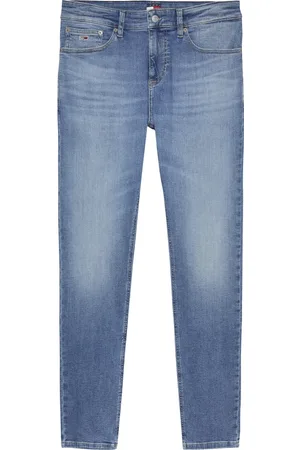 Tommy Hilfiger Homme, Jeans, Bleu, Taille: W38 Jean Skinny Bleu avec Fermeture Éclair