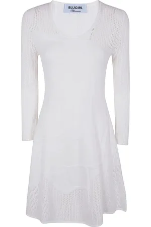 Blugirl Femme, Robes, Blanc, Taille: 42 FR Robe Blanche pour Femmes