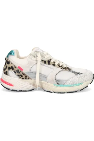 Crime london Femme, Chaussures, Multicolore, Taille: 39 EU Baskets avec Imprimé Léopard et Talon Turquoise