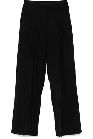 Helmut Lang Femme, Pantalons, Noir, Taille: 36 FR Pantalon en Laine Plissé Noir
