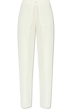 Emporio Armani Femme, Pantalons, Blanc, Taille: 40 FR Pantalon Plissé