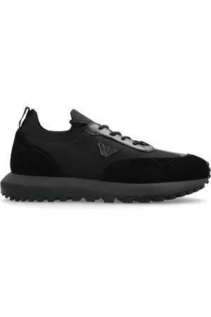 Emporio Armani Homme, Chaussures, Noir, Taille: 43 EU Baskets avec Logo