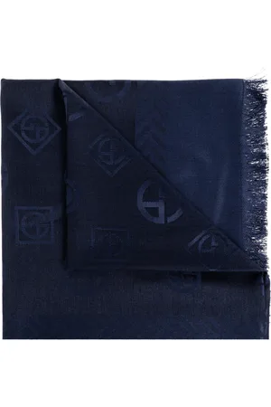 Giorgio Armani Homme, Accessoires, Bleu, Taille: ONE Size Écharpe avec monogramme