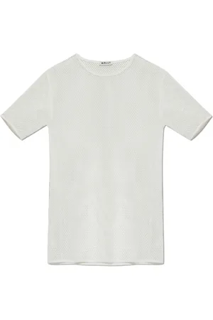 Bally Homme, Tops, Blanc, Taille: L T-shirt perforé