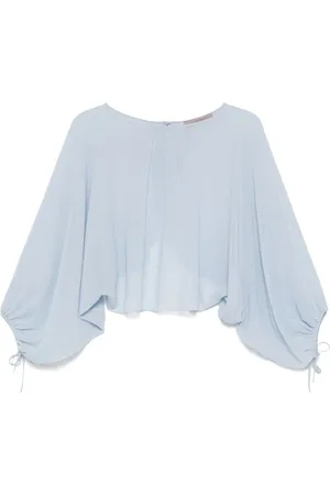 D.EXTERIOR Femme, Blouses et Chemises, Bleu, Taille: 40 FR Écharpe en Soie Bleu Ciel Celeste
