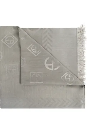 Giorgio Armani Homme, Accessoires, Gris, Taille: ONE Size Écharpe avec monogramme