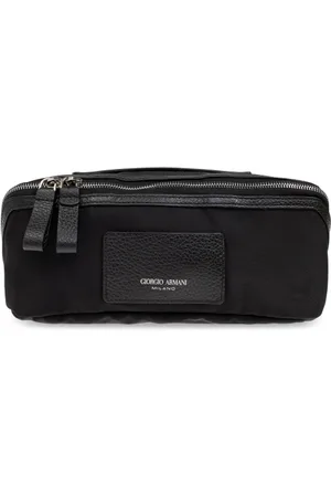Giorgio Armani Homme, Sacs, Noir, Taille: ONE Size Trousse de maquillage avec écusson logo