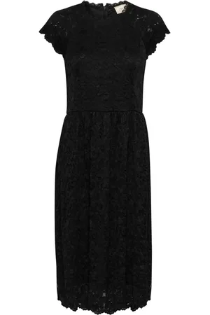 Cream Femme, Robes, Noir, Taille: 46 FR Élégante Robe en Dentelle en Pitch