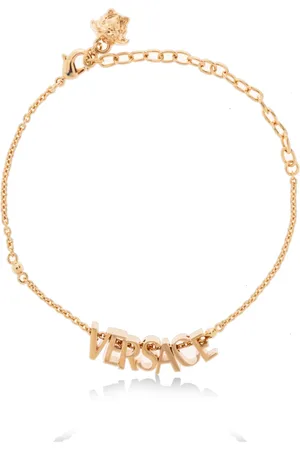 VERSACE Unisex, Accessoires, Jaune, Taille: ONE Size Bracelet en laiton avec logo