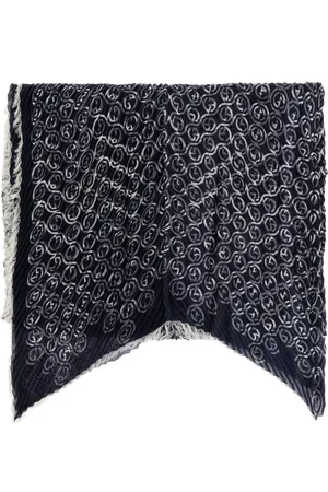 Giorgio Armani Homme, Accessoires, Bleu, Taille: ONE Size Écharpe plissée avec monogramme