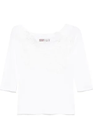 D.EXTERIOR Femme, Tops, Blanc, Taille: 42 FR Haut Élégant Blanc Ss25