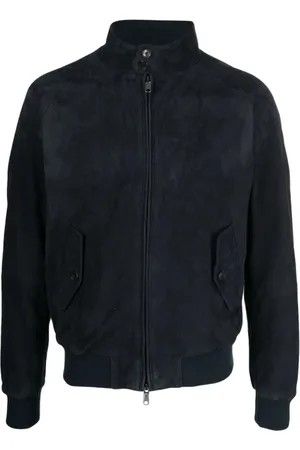 Baracuta Homme, Vestes, Bleu, Taille: XS Veste en Cuir Bleu Mode Homme