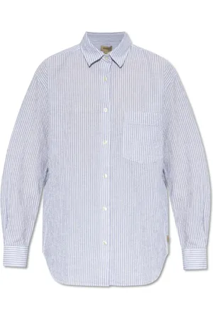 Woolrich Femme, Blouses et Chemises, Bleu, Taille: 42 FR Chemise Ample