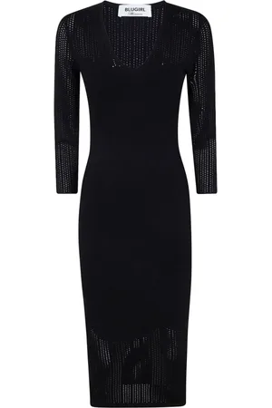 Blugirl Femme, Robes, Noir, Taille: 40 FR Robe Noire Élégante Vêtements pour Femmes