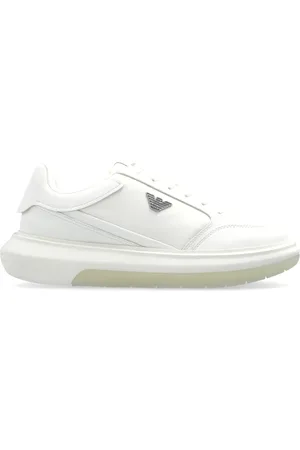 Emporio Armani Homme, Chaussures, Blanc, Taille: 44 EU Baskets avec Logo