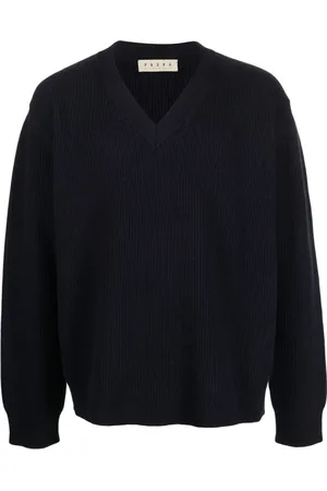PAURA Homme, Pulls, Bleu, Taille: S Pull bleu col en V style Venezia