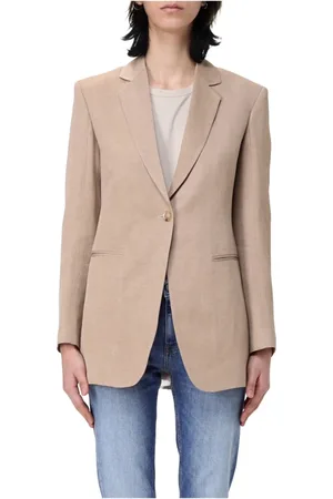 Dondup Femme, Vestes, , Taille: 38 FR Blazer croisé en lin mélangé