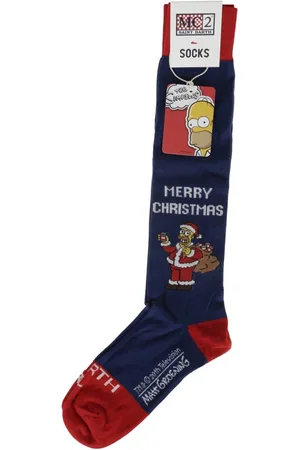 MC2 SAINT BARTH Homme, Sous-vêtements, Bleu, Taille: S Chaussettes Noël Genou Homer Simpson Édition