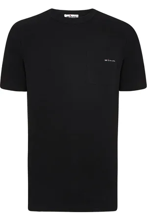 Kiton Homme, Tops, Noir, Taille: M T-shirt noir avec poche poitrine