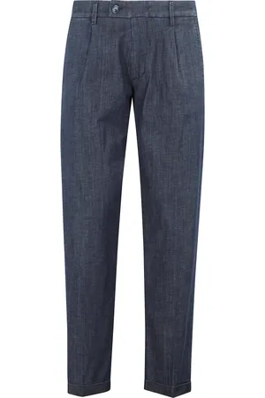 RE-HASH Homme, Pantalons, Bleu, Taille: W34 Chinos en denim pour homme