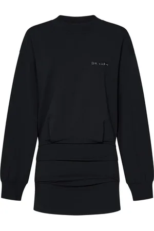 The Attico Femme, Robes, Noir, Taille: 34 FR Robe Noire à Col Rond