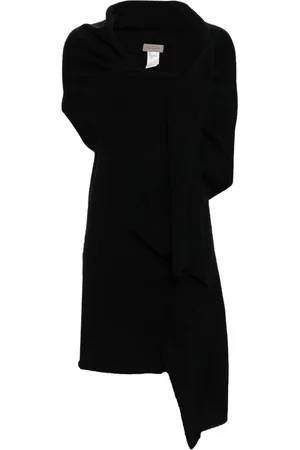 YOHJI YAMAMOTO Femme, Pulls, Noir, Taille: 40 FR Gilet en Laine Noire à Mailles