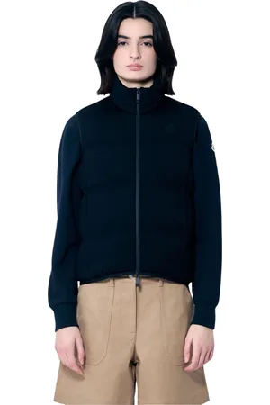 Moncler Femme, Vestes, Noir, Taille: 38 FR Gilet Matelassé en Tricot