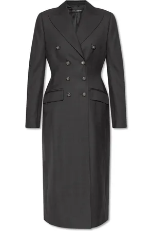 Dolce & Gabbana Femme, Manteaux, Gris, Taille: 36 FR Manteau croisé