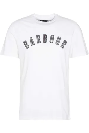 Barbour Homme, Tops, Blanc, Taille: L Ancroft Tartan Tee Classic