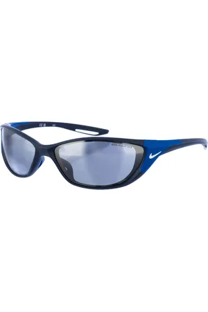 Nike Homme, Accessoires, Bleu, Taille: ONE Size Lunettes de Soleil Sportives Ovales avec Verres Interchangeables