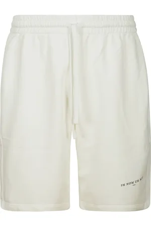 Ih Nom Uh Nit Homme, Shorts, Blanc, Taille: S Shorts en Coton avec Détail Logo