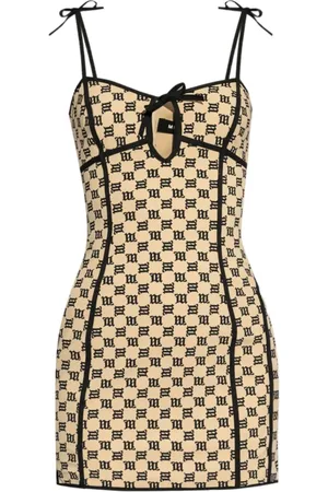 MISBHV Femme, Robes, Multicolore, Taille: 40 FR Robe Mini Coquette en Beige