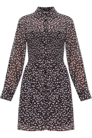 Michael Kors Femme, Robes, Noir, Taille: 38 FR Robe à motif floral