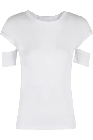 Helmut Lang Femme, Tops, Blanc, Taille: 38 FR Jean noir coupe slim