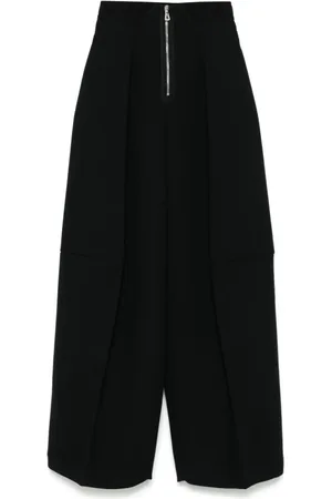 Jean Paul Gaultier Femme, Pantalons, Noir, Taille: 36 FR Pantalon en crêpe