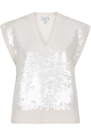 Dante 6 Femme, Pulls, , Taille: 38 FR Pull à Paillettes en Crème au Beurre