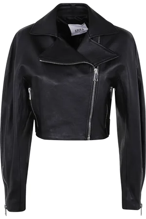 ERIKA CAVALLINI Femme, Vestes, Noir, Taille: 36 FR Veste en Cuir Cristal
