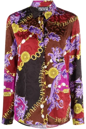 VERSACE Femme, Blouses et Chemises, Multicolore, Taille: 36 FR Chemises élégantes pour Hommes