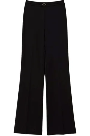 Twin-Set Femme, Pantalons, Noir, Taille: 40 FR Pantalon droit en maille Milano