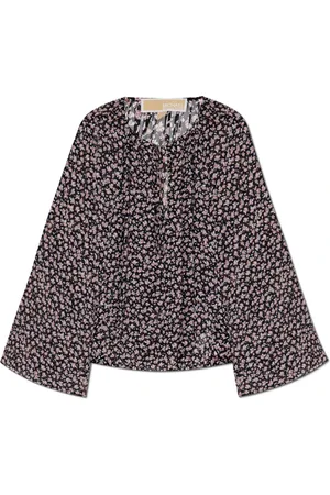 Michael Kors Femme, Blouses et Chemises, Noir, Taille: 40 FR Haut à imprimé floral