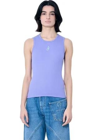 J.W.Anderson Femme, Tops, Violet, Taille: 36 FR Débardeur avec Logo Ancre