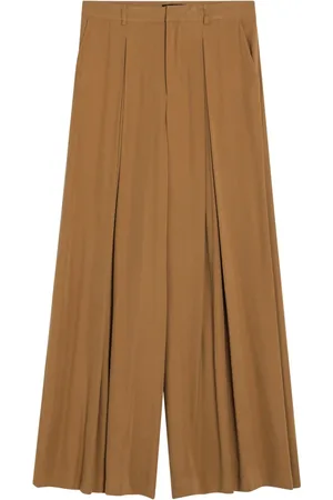 Andamane Femme, Pantalons, Brun, Taille: 36 FR Pantalon Large