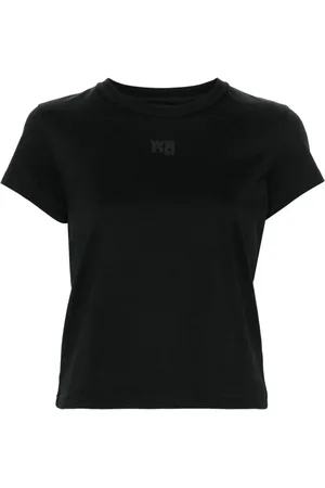 Alexander Wang Femme, Tops, Noir, Taille: 40 FR Tee-shirt Logo Puff