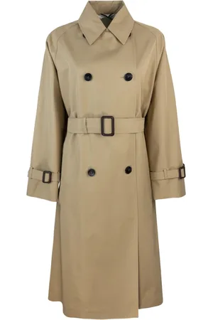Max Mara Femme, Manteaux, Brun, Taille: 38 FR Manteau en Coton et Polyester