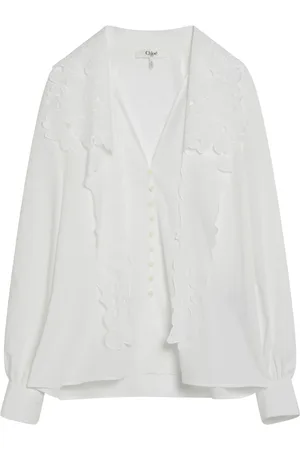 Chloé Femme, Blouses et Chemises, Blanc, Taille: 38 FR Chemise à Manches Longues