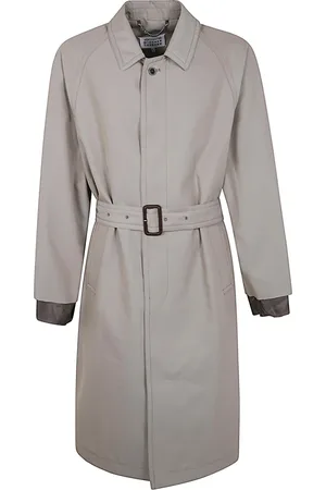 Maison Margiela Femme, Manteaux, Gris, Taille: 38 FR Trench Coat Classique pour un Look Élégant