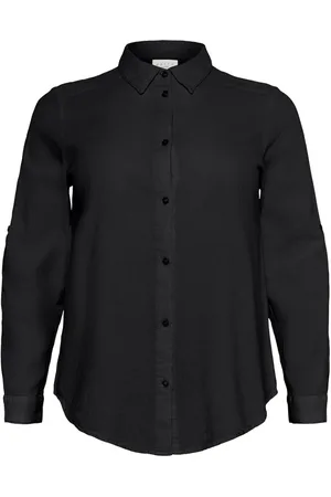 Kaffe Femme, Blouses et Chemises, Noir, Taille: 44 FR Noir Profond Chemisier Élégant