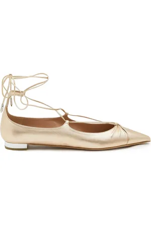 Aquazzura Femme, Chaussures, Jaune, Taille: 36 1/2 EU Élégantes Ballerines pour Femmes