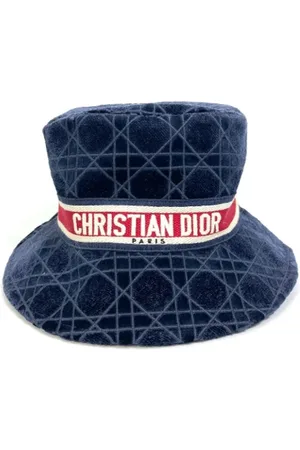 Dior Femme, Pre-owned, Bleu, Taille: ONE Size Pre-owned Coton chapeaux